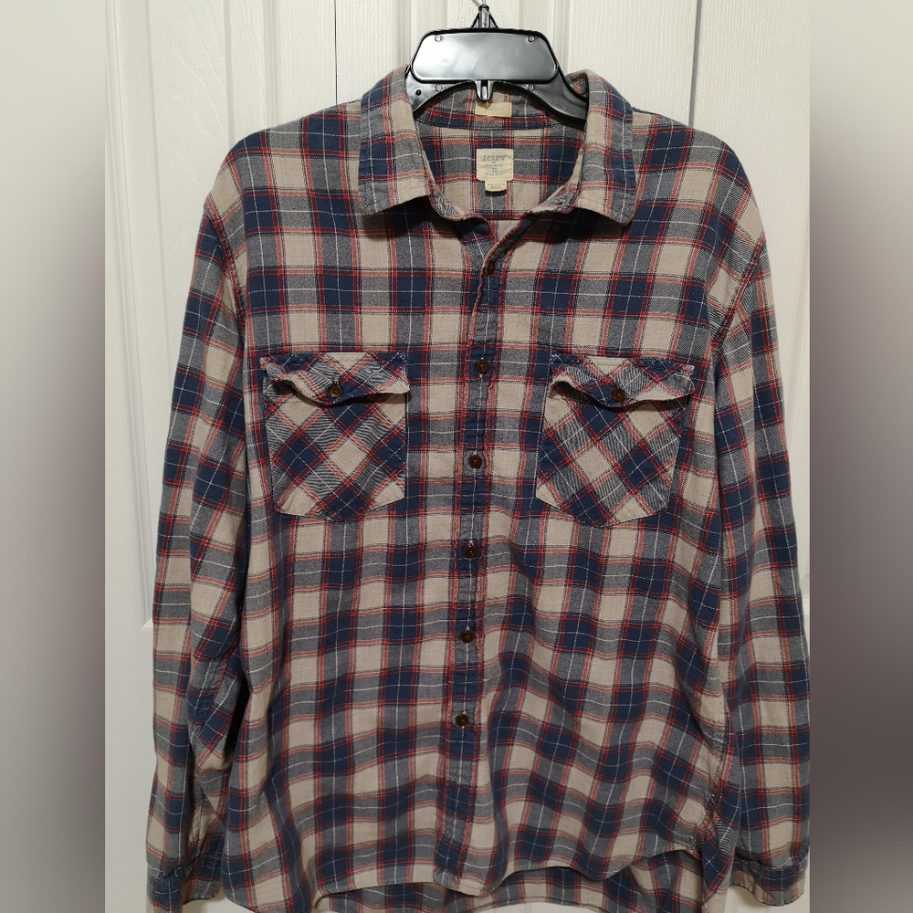 J.Crew Men's Tailored Fit Flannel Shirt – XL